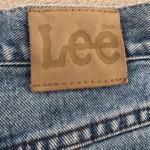 Vintage Lee Womens Jeans Size 26 Measured Blue Denim Slim Skinny Leg High Rise - Picture 3 of 13